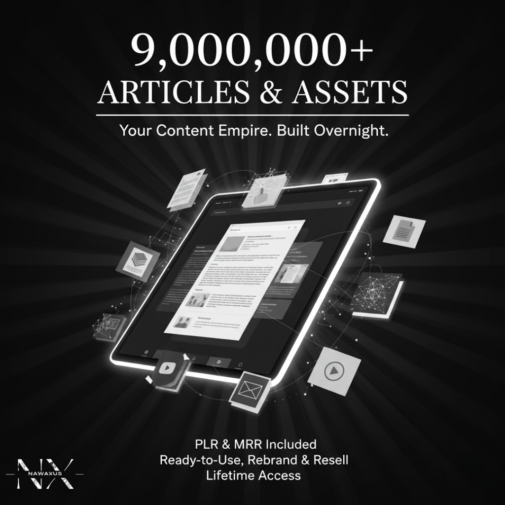 The Nawaxus Business Bundle: 9M+ PLR Articles, 400k+ Digital Products & More (Lifetime Access) - Launch Offer