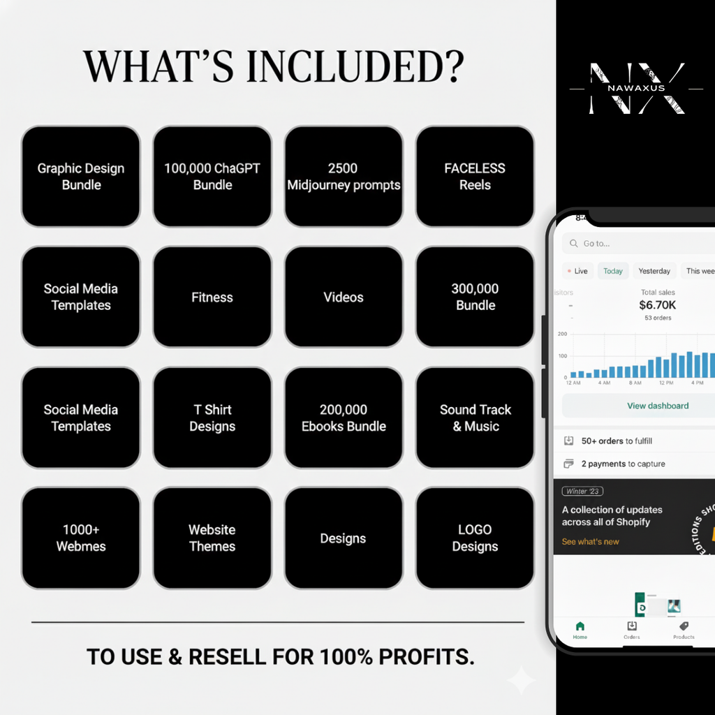 The Nawaxus Business Bundle: 9M+ PLR Articles, 400k+ Digital Products & More (Lifetime Access) - Launch Offer