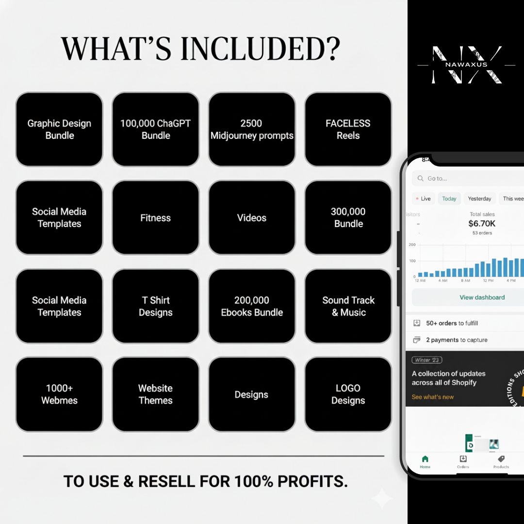 The Nawaxus Business Bundle: 9M+ PLR Articles, 400k+ Digital Products & More (Lifetime Access) - Launch Offer