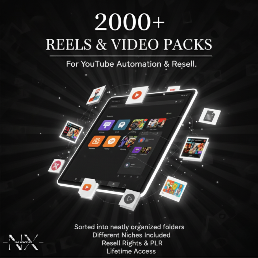 The Nawaxus Video Library: 2000+ 4K Clips for YouTube & Reels | Resell Rights